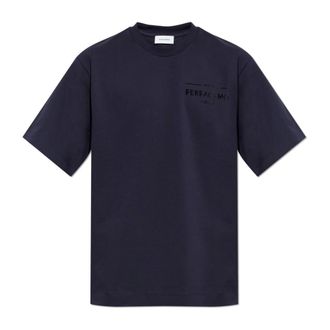 Ferragamo Heren, Tops, Blauw, Maat: XL Katoen