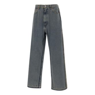Maison Margiela Straight Jeans, male, Blue, Size: W30 Raw Edge Jeans