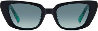 Kate Spade New York 51mm fabia cat eye sunglasses in Black Green at Nordstrom Rack