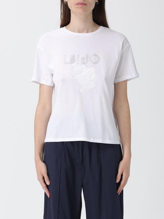 Liu Jo T-shirts in cotone con logo di strass