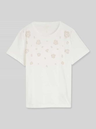 Tom Tailor Regular Fit T-Shirt aus reiner Baumwolle mit Motiv-Print in Offwhite, Gr&ouml;&szlig;e XXXL