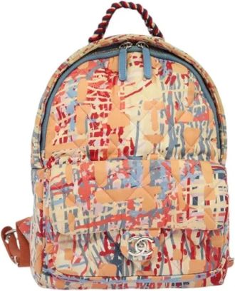 Chanel Pre-owned Cotton backpacks - Dames - Vintage Rugzakken - Veelkleurig - ONE Size - Katoen - Vintage