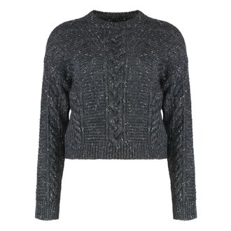 Max Mara Crasso Boxy Sweater - Dames - Ronde hals truien - Grijs - M - Truien & Vesten