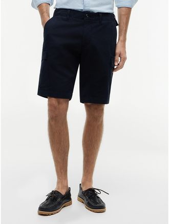 Tommy Hilfiger Mens Relaxed Fit Garment-Dyed Cargo Short - Navy - 29