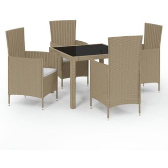 vidaXL Furniture Limited - Set De Comedor De Jard&iacute;n 5 Pzas Y Cojines
