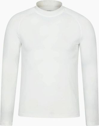 Mountain Warehouse Mens Mountain Warehouse Mens Plain Long-Sleeved Rash Top - White - Size: 38