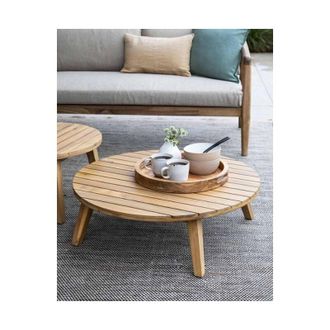 Garden Trading Outdoor Indoor Durley Round Coffee Side Table Natural Large 80cm