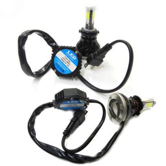 Trade Shop TrAdE Shop Traesio - Coppia Lampade Fari Ricambio Per Auto 4 Led 8s H7 Alta Luminosita Bianco Freddo