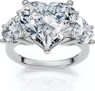 Pompeii3 Certified 5Ct Heart Shape Diamond Engagement Ring 14k Gold or Platinum Lab Grown