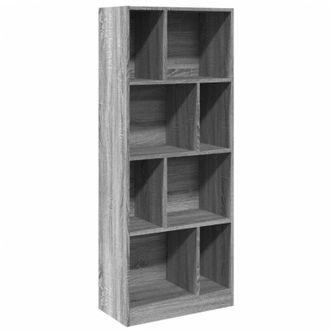 vidaXL Bookcase Grey Sonoma 57x28.5x141 cm Engineered Wood Vidaxl