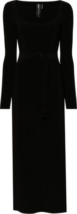 Norma Kamali scoop-neck maxi dress - women - Spandex/Elastane/Polyester - S - Black