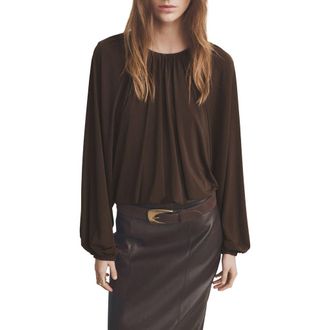 Mango Gadea Knit Top in Brown at Nordstrom, Size X-Large