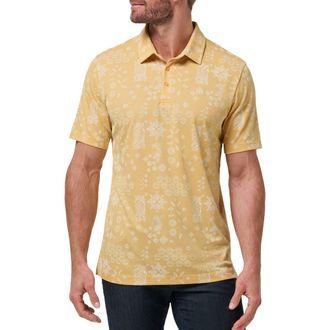 Travis Mathew Inbound Plane Cotton Blend Polo in Rattan at Nordstrom Rack, Size Xx-Large