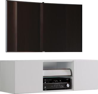 ebuy24 Ebuy24 - Muebles Tv Vcm Tablero De Pared Colgante Lowboard Dimensiones 40 X An. 115 X T. 36 Cm Gabinete De Pared - Jusa (blanco)