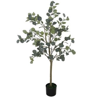 HOMCOM Artificial Plant - Faux Silk Eucalyptus Tree - 150cm | TJ Hughes