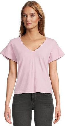 Michael Stars Tobi V-neck T-Shirts Womens Clothing Sachet : LG (US 8-10), Cotton