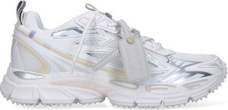 Off-white Futuristic White Sneakers With Textured Sole And Distinctive Tag