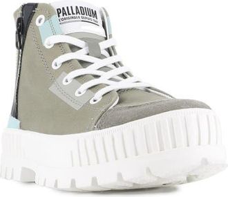 Palladium Pallashock Backzip 2 High Top Sneaker in Vetiver at Nordstrom, Size 10
