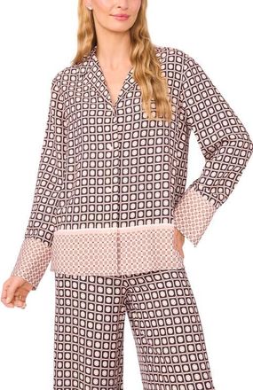 Ted Baker Vanessa Geo Print Woven Shirt in Blushing Pink at Nordstrom, Size X-Large