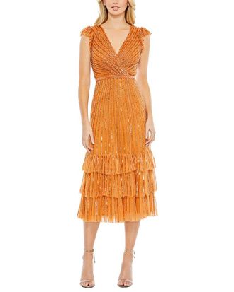 Mac Duggal Sequined Wrap Over Dress