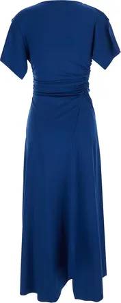 Victoria Beckham Womens Cap Sleeve Dress Blue Polyester