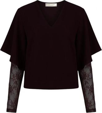 Am&eacute;lie & Am&eacute;lie Calcutta Top - Dames - Blouses - Bruin - S/M - Overhemden