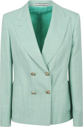 Tagliatore Jassen - Dames - Blazers - Blauw - S - Leer - Jassen