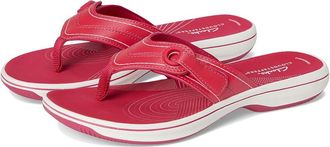 Clarks Breeze Reyna Womens Sandals Raspberry Synthetic : 10 B - Medium