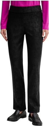 Joseph Ribkoff Broek met rechte pijpen van zijdezacht breiwerk - Dames - Straight fit broeken - Zwart - 4XL - Polyester - Broeken