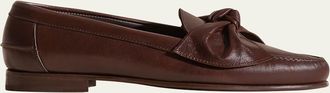 Hereu Corbati Bow Leather Loafers