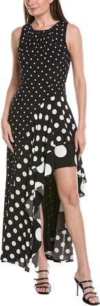 Milly Spencer Polka Dot Combo Sleeveless Ruffle Maxi Dress