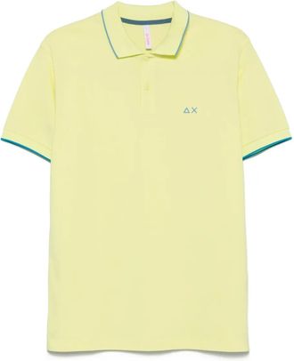 Sun 68 contrast-trim polo shirt - men - Cotton/Elastane - S - Yellow