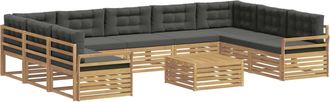 vidaXL Conjunto De Sof&aacute;s De Exterior 10 Uds. Blanco Y Antracita Vidaxl