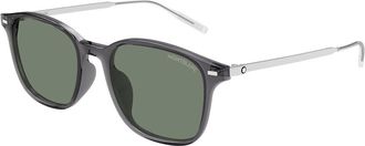 Montblanc MB0445SA Asian Fit 003 Mens Sunglasses Grey Size 54