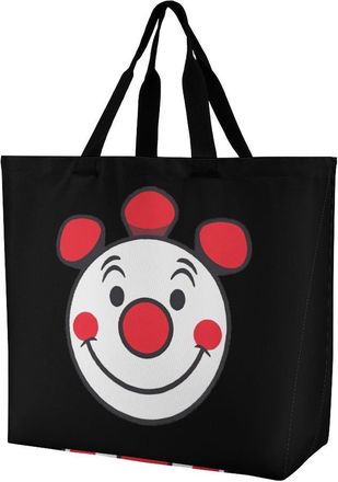 Generic Clow Face Reusable Shopping Bags Large Capacity Grocery Bag Heavy Duty Tote for Women 40x40x16cm