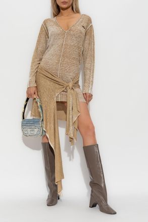 Diesel Dress M-EGANKNOT, Womens, Beige