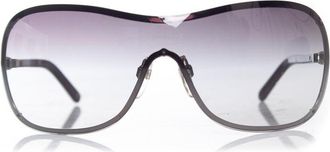 Chanel Pre-owned Womens Shield sunglasses with pearl - Burgundy Metal - One Size