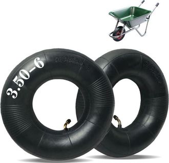 OEM C&aacute;mara De Aire Para Remolque Mtlhbcg, 4.10/3.50-6, De Goma Negra, Para Carro De Mano, Con V&aacute;lvula De Rueda Curva, Para Carretillas, Cortac&eacute;spedes Y Ca