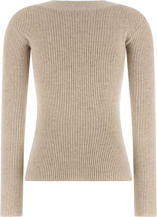 Max Mara Womens Beige Wool Cardigan Clothing