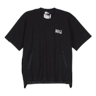 Nike x sacai Logo T-Shirt Black White DQ9055-010