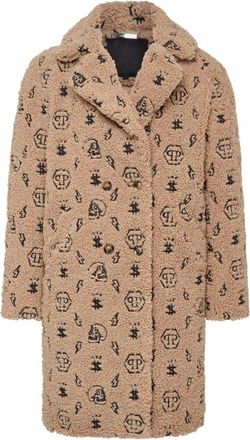 Philipp Plein Dames, Mantels, Beige, Maat: M/L Acryl