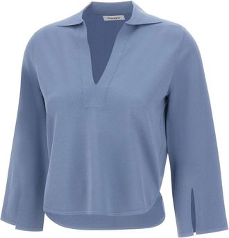 KANGRA Polo - Dames - Blouses - Blauw - L - Overhemden