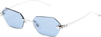 Cartier Ct 0636S Zonnebril - Dames - Zonnebrillen - Grijs - 55 MM - Nylon - Accessoires