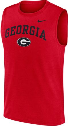 Nike Georgia Primetime Arch Legend Nike Mens Dri-FIT College Muscle Tank Top in Red | 01B365NNGB-G1M