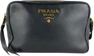 Prada Pre-owned Clutches, female, Black, Size: ONE SIZE Pre-owned Vintage Shoulder Bag