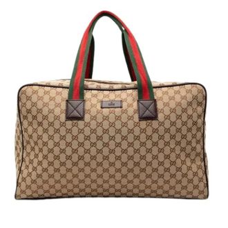 Gucci Vintage, unisex, Beige, ONE Size, Leer, Pre-owned Travel Bag