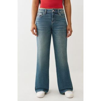 True Religion Bobbi Baggy Jeans in Medium Salted Caramel Wash at Nordstrom Rack, Size 26