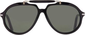 Persol Green Pilot Unisex Sunglasses PO0202S 95/31 57