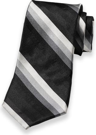 Paul Fredrick Stripe Woven Silk Tie