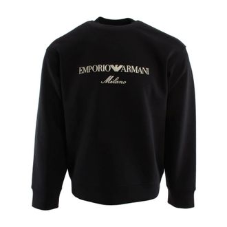 Armani Sweatshirts, male, Blue, Size: L ASV Double-jersey Sweatshirt